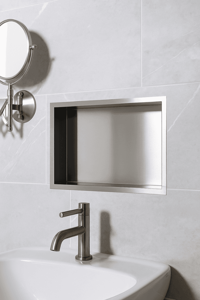 WALL-BOX ONE - Półka wnękowa INOX 60x30x10 cm