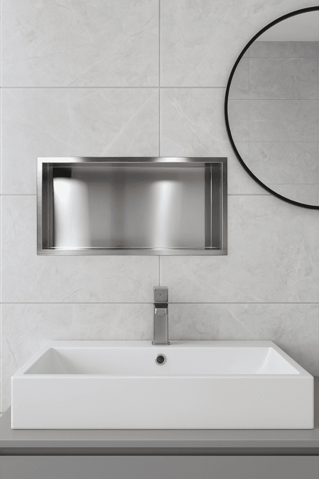 WALL-BOX ONE - Półka wnękowa INOX 60x30x10 cm