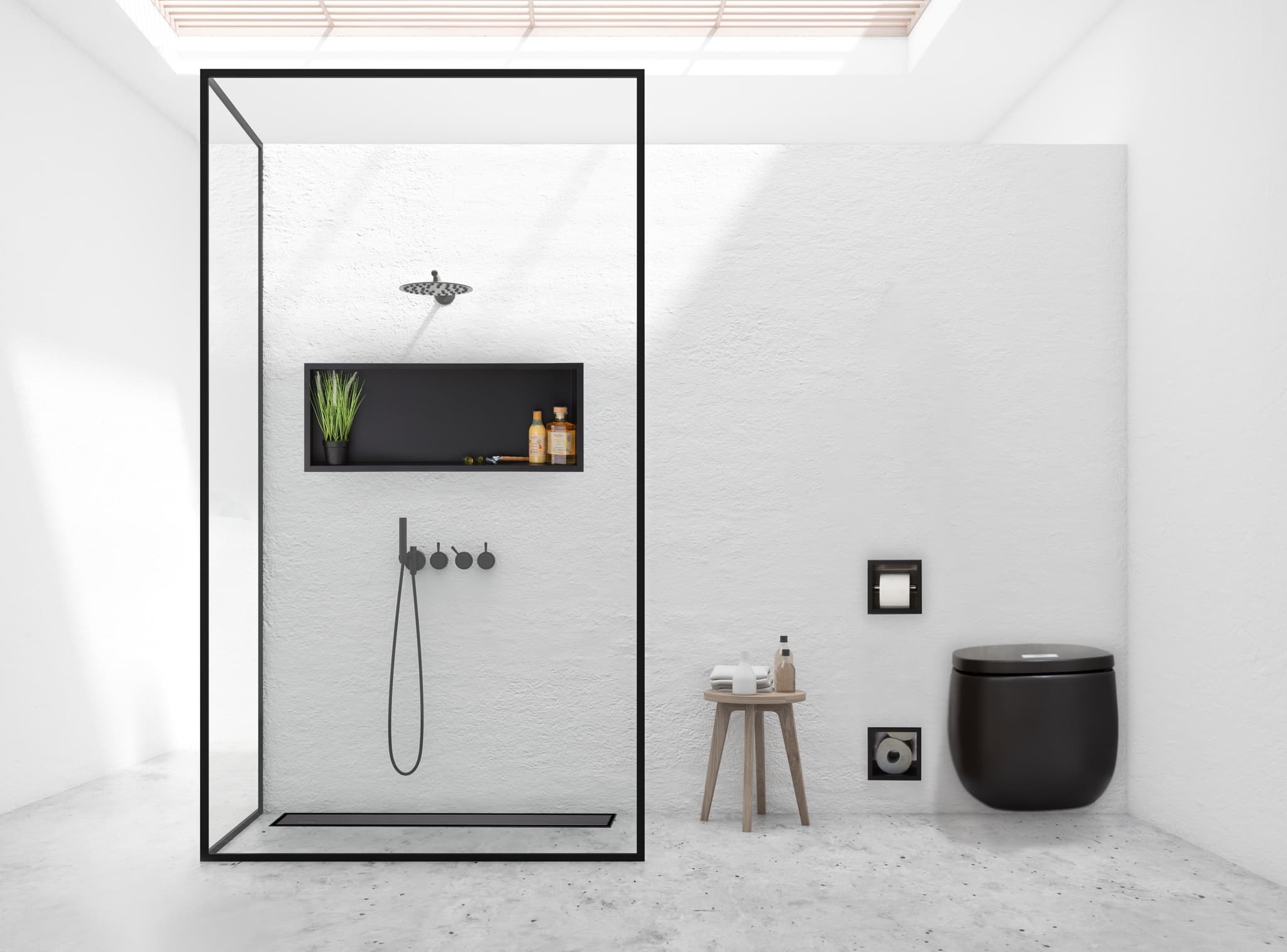 WALL-BOX ONE Black - Półka pojedyncza czarna 90x30x7 cm