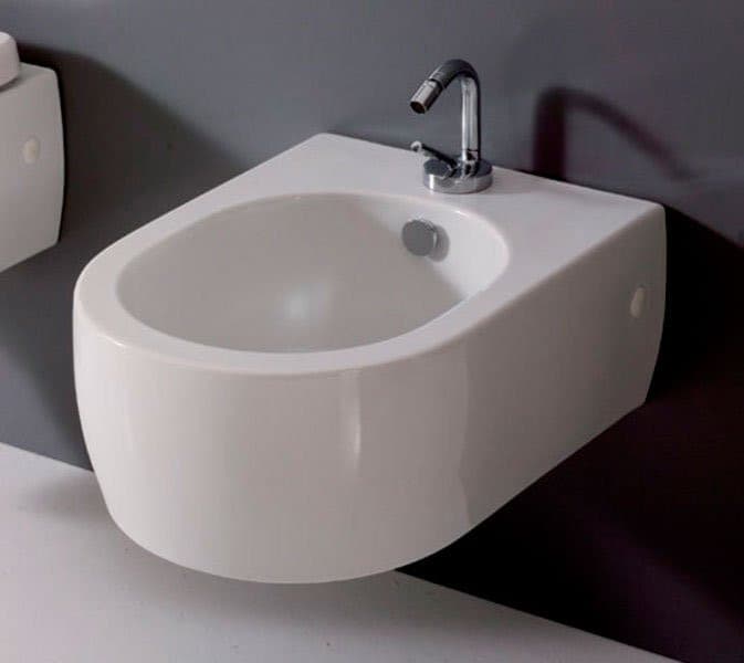 FLO bidet wiszący 36,5x50cm, klasyczny, biały