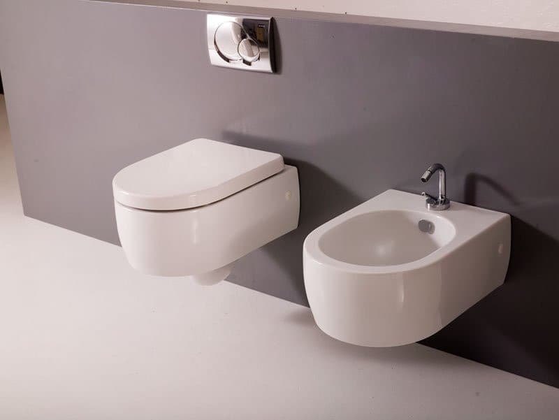 FLO bidet wiszący 36,5x50cm, klasyczny, biały