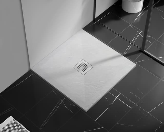 Stone Tray - Brodzik kompozytowy "F" Biały 90x100x2,5