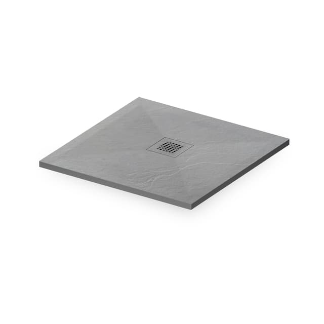 Stone Tray - Brodzik kompozytowy "F" Jasnoszary 90X90x2,5