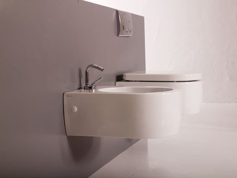 FLO bidet wiszący 36,5x50cm, klasyczny, biały