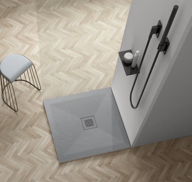 Stone Tray - Brodzik kompozytowy "F" Jasnoszary 90X140x2,5