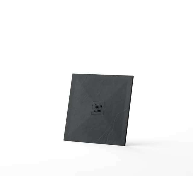 Stone Tray - Brodzik kompozytowy "F" Ciemnoszary 90x90x2,5