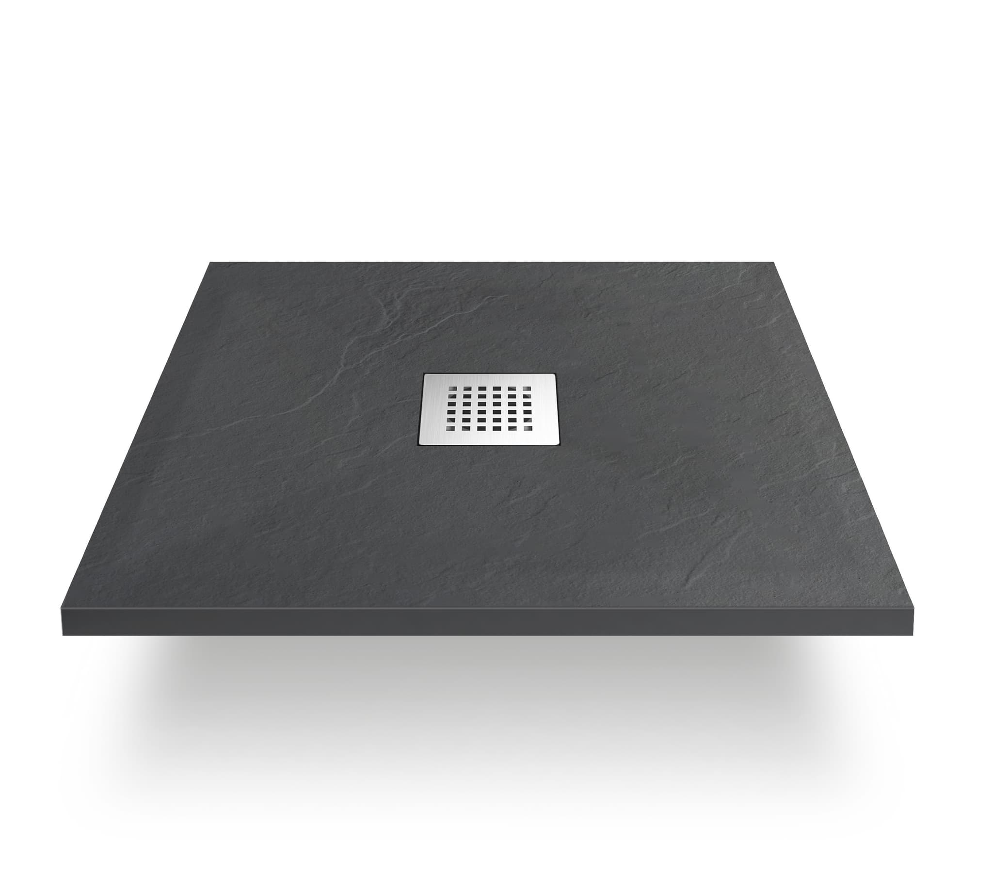 Stone Tray - Brodzik kompozytowy "F" Ciemnoszary 90x90x2,5