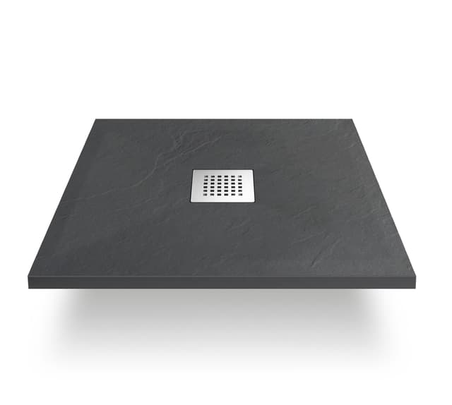 Stone Tray - Brodzik kompozytowy "F" Ciemnoszary 90x90x2,5