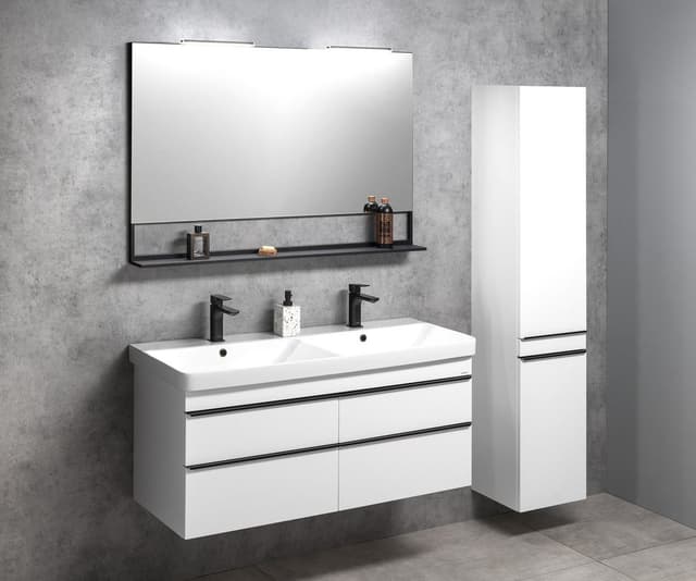 THALIE umywalka podwójna meblowa 120x46 cm, biała
