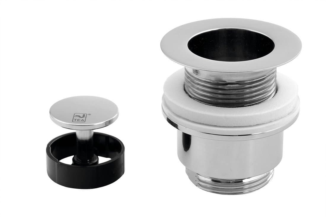 Korek umywalkowy 5/4", niezamykany grzybek, chromowany, 30-45 mm