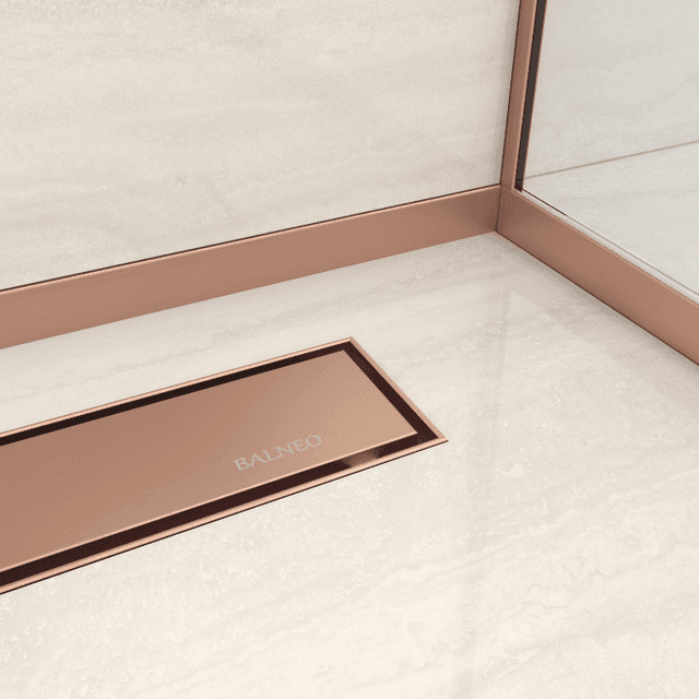 Listwa spadkowa podłogowa czołowa 130 cm miedziana