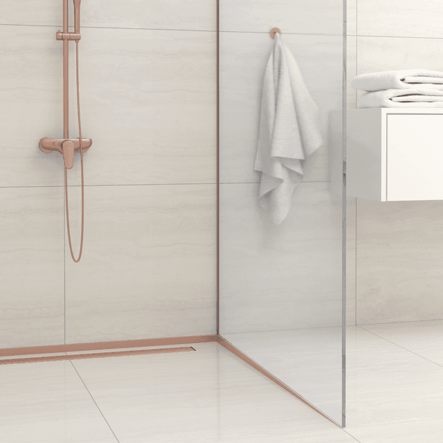 Listwa spadkowa podłogowa czołowa 130 cm miedziana