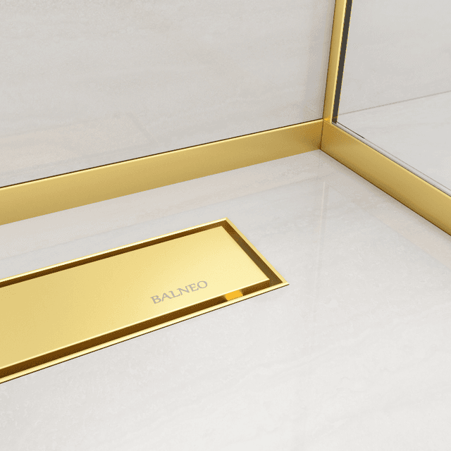 Listwa spadkowa podłogowa czołowa 130 cm złota