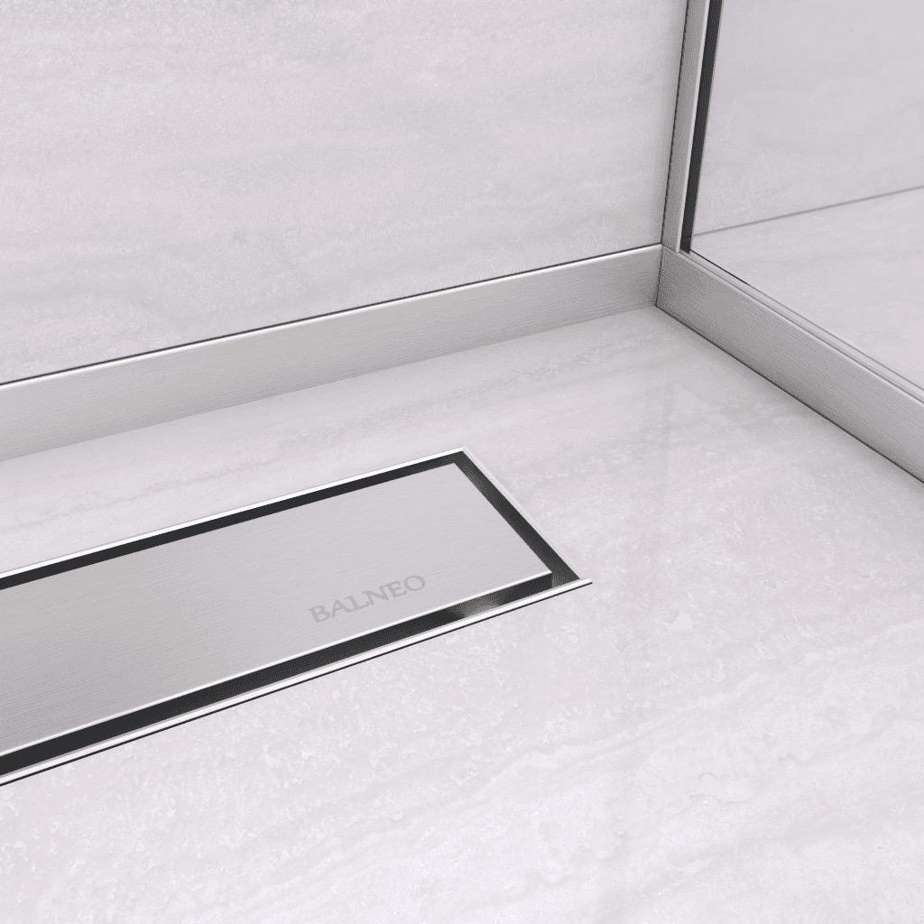 Listwa spadkowa podłogowa czołowa 130 cm inox