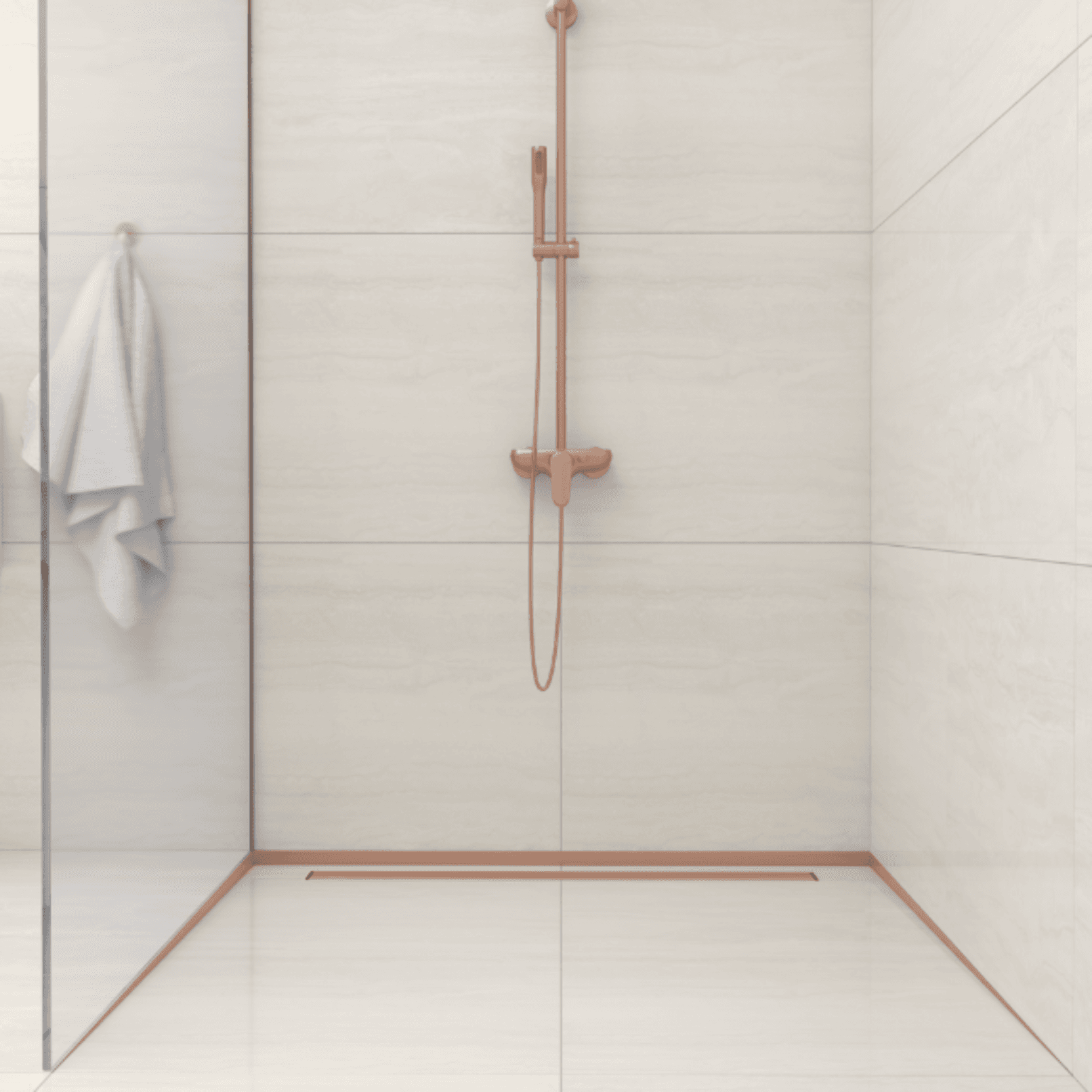 Listwa spadkowa podłogowa lewa 120 cm miedziana