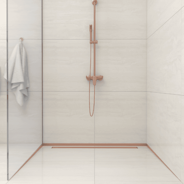 Listwa spadkowa podłogowa lewa 120 cm miedziana