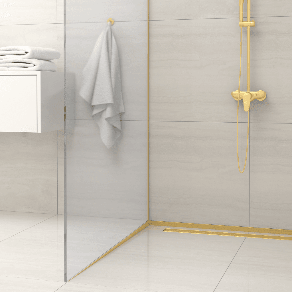 Listwa spadkowa podłogowa lewa 120 cm złota