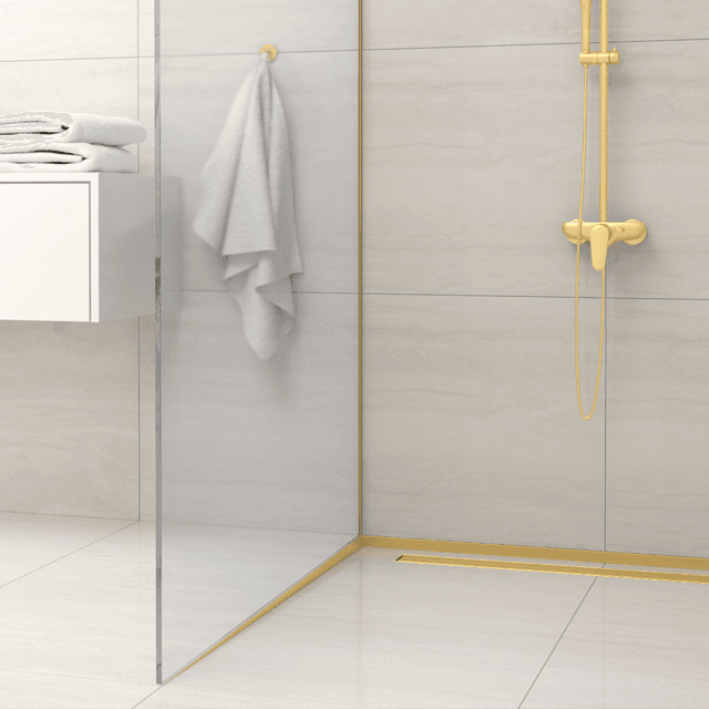 Listwa spadkowa podłogowa lewa 120 cm złota