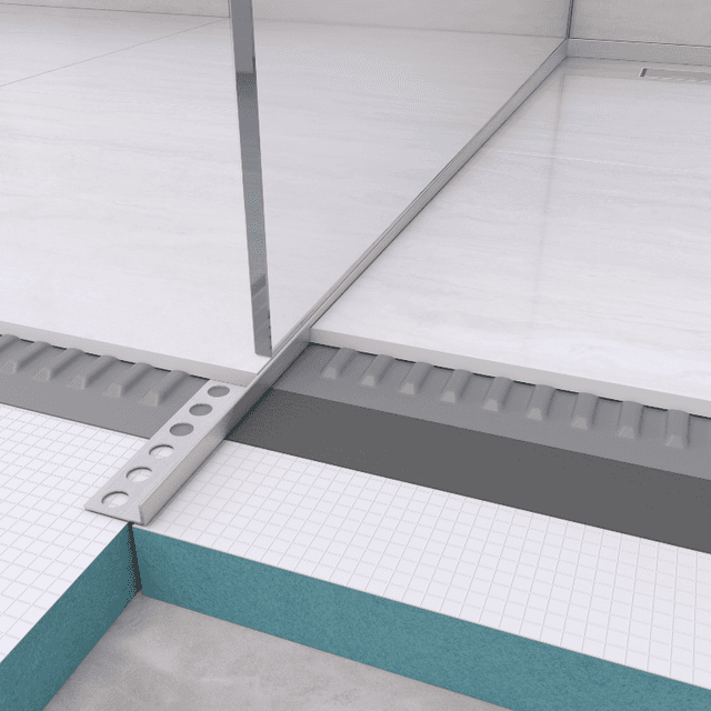 Listwa spadkowa podłogowa lewa 120 cm inox