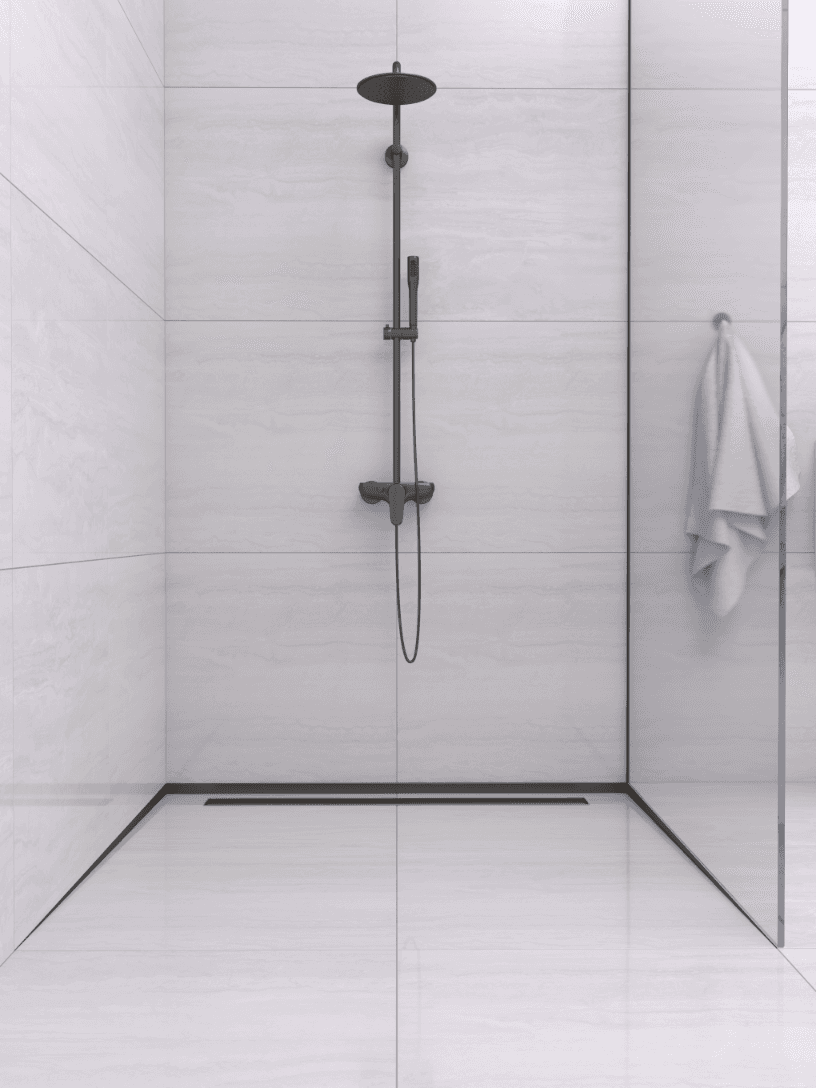 Listwa spadkowa podłogowa prawa 120 cm czarna