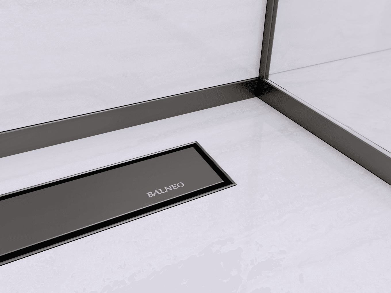 Listwa spadkowa podłogowa prawa 120 cm czarna