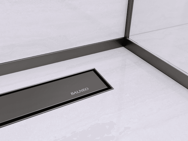 Listwa spadkowa podłogowa prawa 120 cm czarna