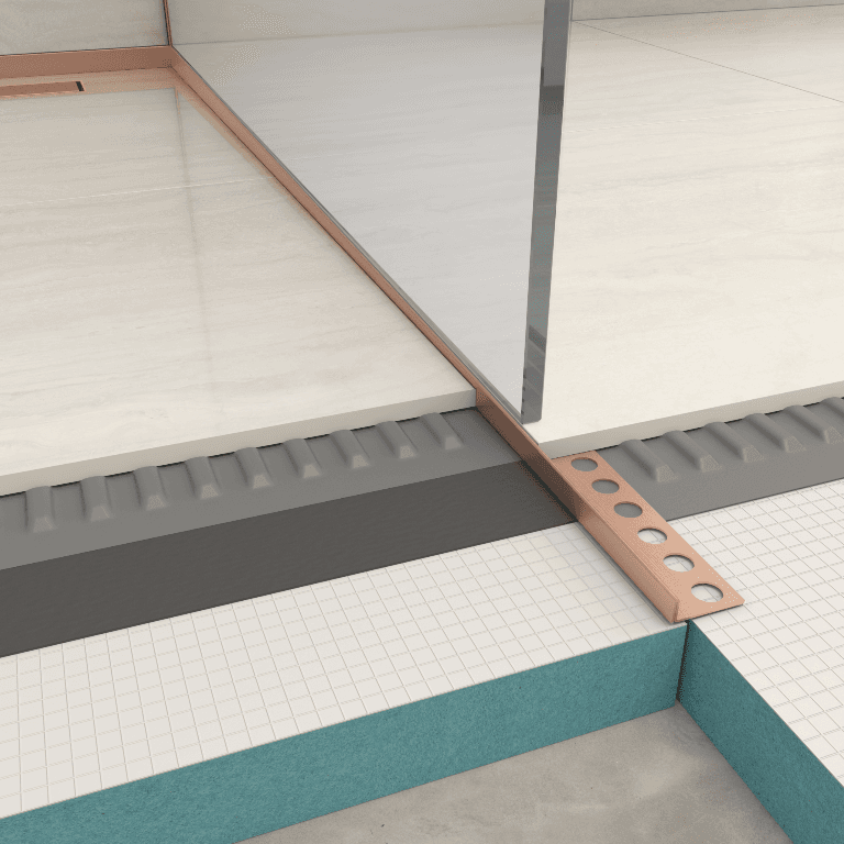 Listwa spadkowa podłogowa prawa 120 cm miedziana