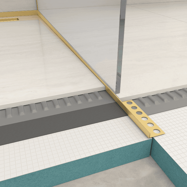 Listwa spadkowa podłogowa prawa 120 cm złota