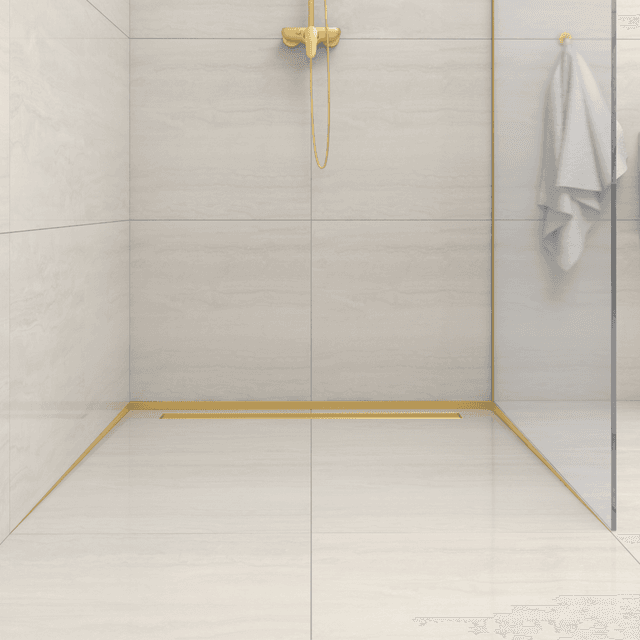 Listwa spadkowa podłogowa prawa 120 cm złota