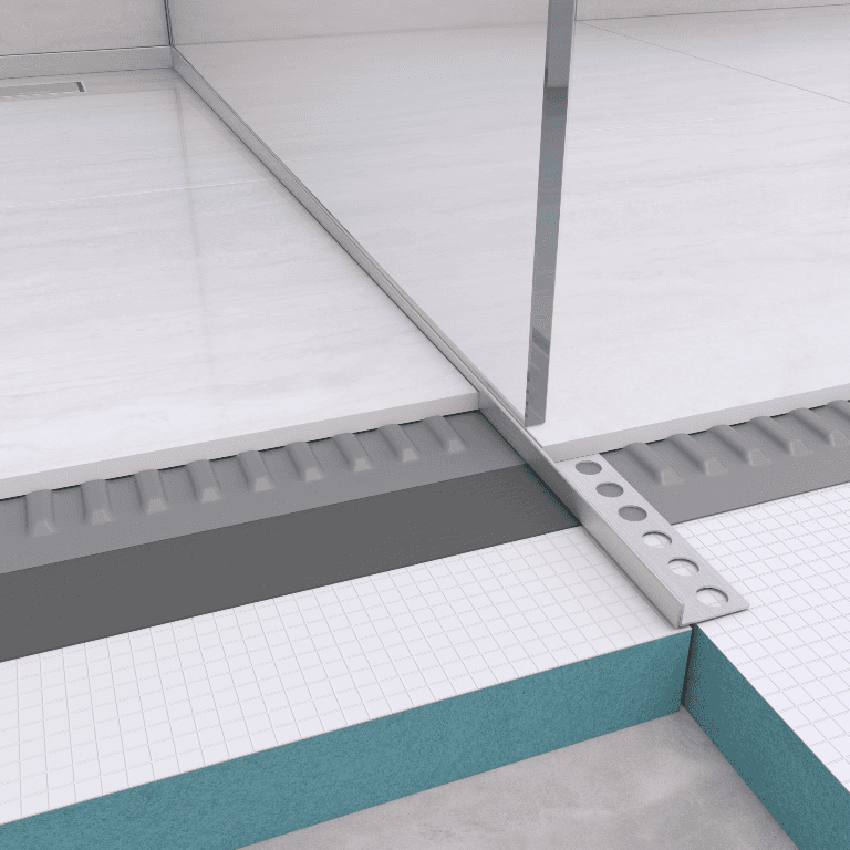 Listwa spadkowa podłogowa prawa 120 cm inox