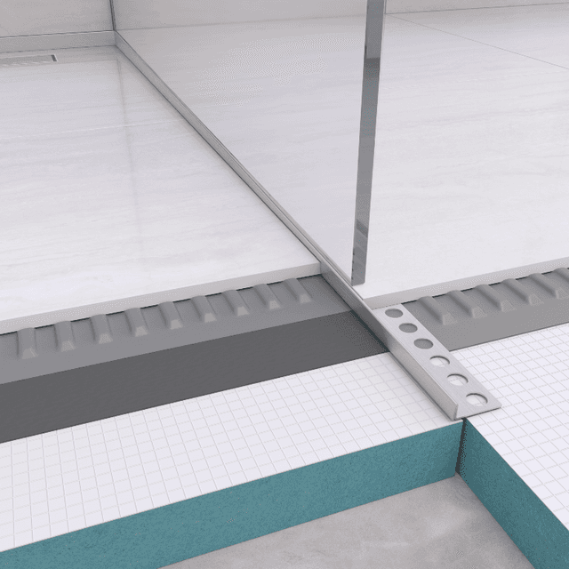 Listwa spadkowa podłogowa prawa 120 cm inox