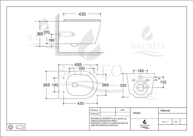 Miska podwieszana WC LUXA czarna
