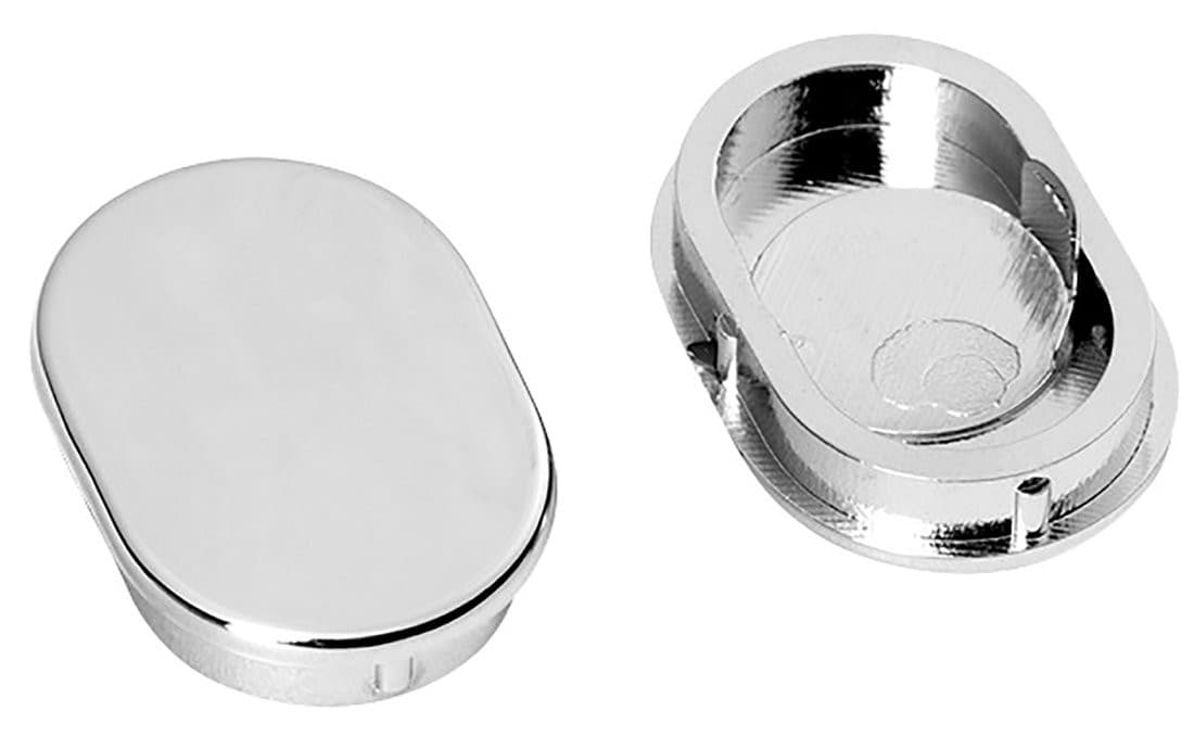 Owalna maskownica wspornika, chrom