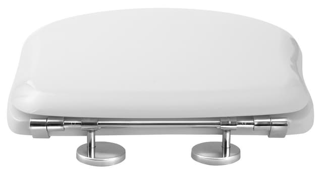 RETRO deska WC, biała/chrom