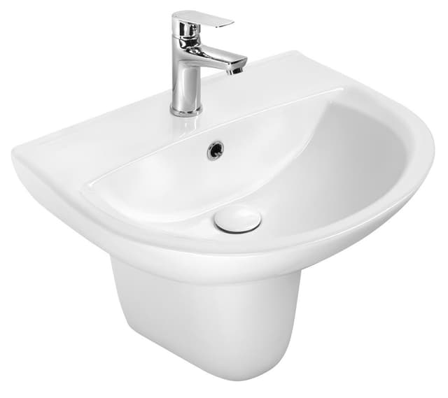 SPIRAL umywalka ceramiczna 54x45cm, biały