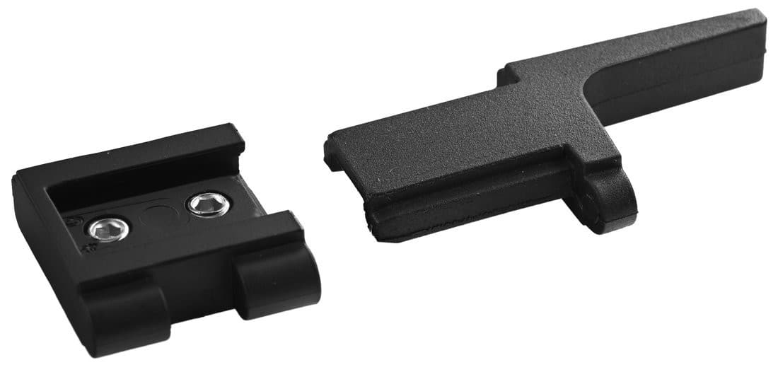 LUXOR BLACK stoper do drzwi kabiny, prawy