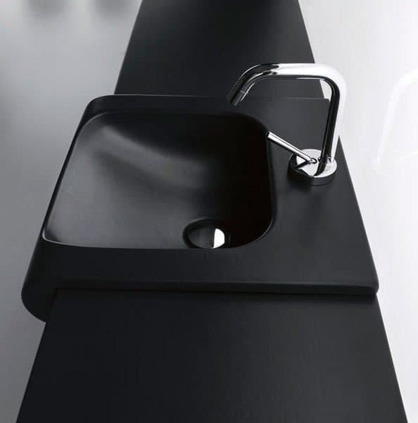Ceramiczny blat INKA 52x35,5 cm, czarny mat