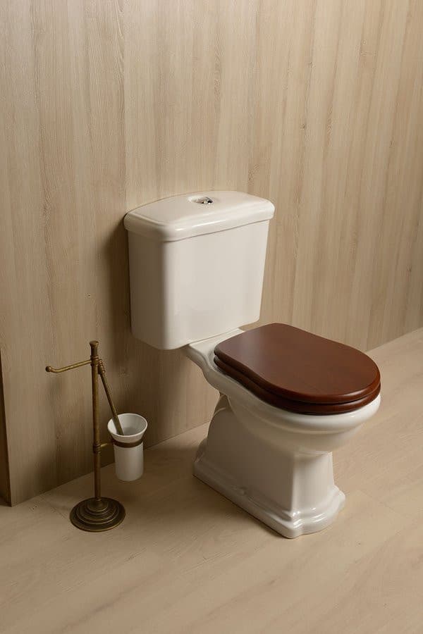 RETRO misa do WC z odpływem poziomym, ceramika 38,5x72 cm, biała