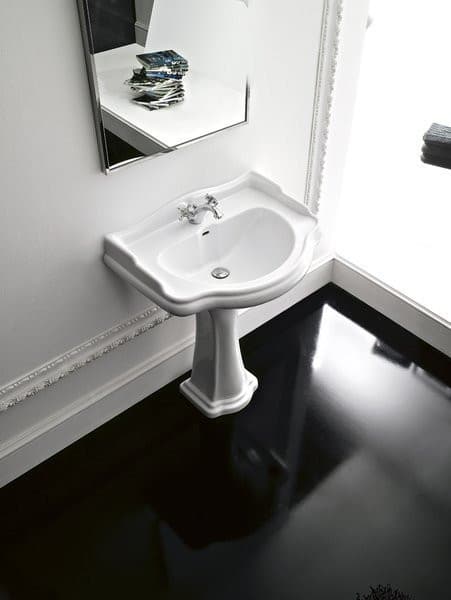 RETRO ceramiczna umywalka 56x46,5 cm, biała