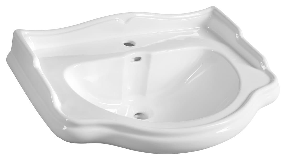 RETRO ceramiczna umywalka 73x54 cm, biała