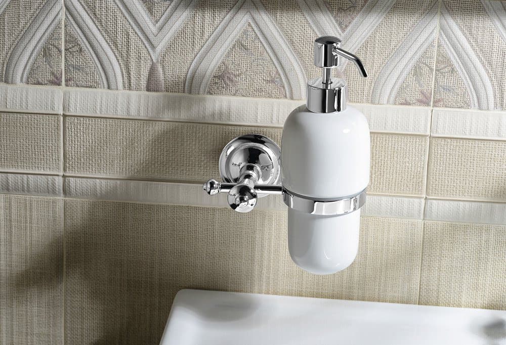 ASTOR dozownik mydła 300 ml, ceramika, chrom