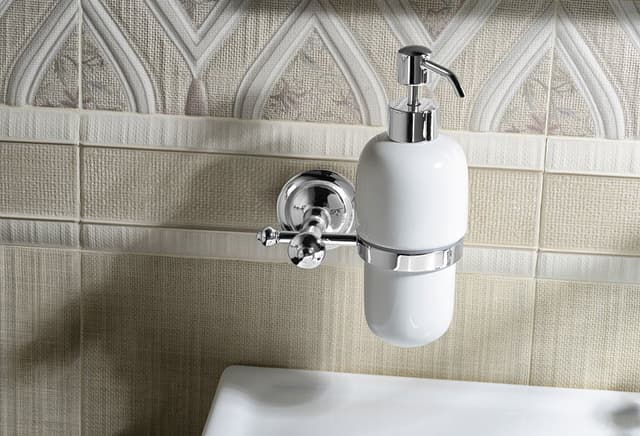 ASTOR dozownik mydła 300 ml, ceramika, chrom