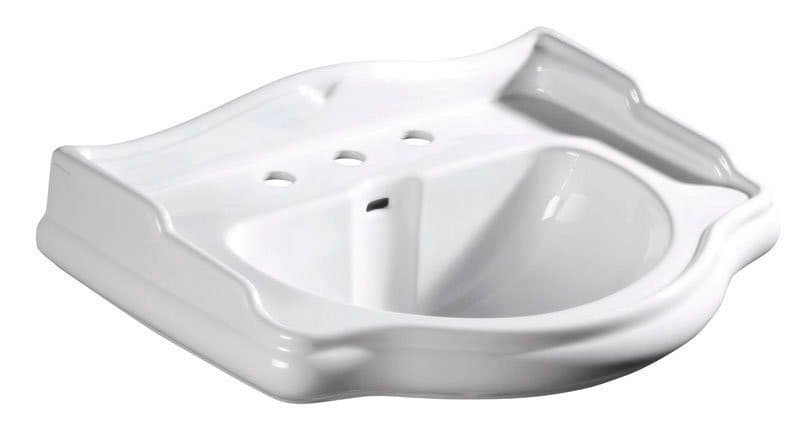 RETRO ceramiczna umywalka 73x54 cm z 3 otworami na baterię, biała