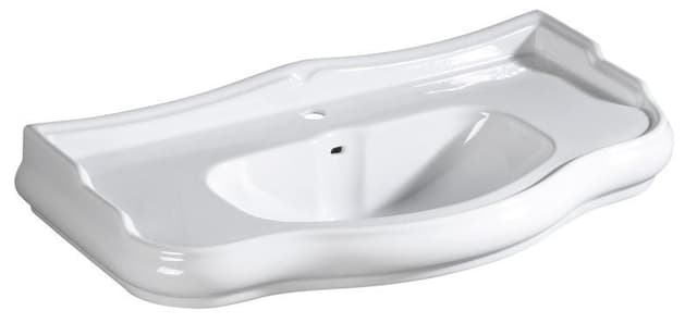 RETRO umywalka ceramiczna 100x54,5cm, biała