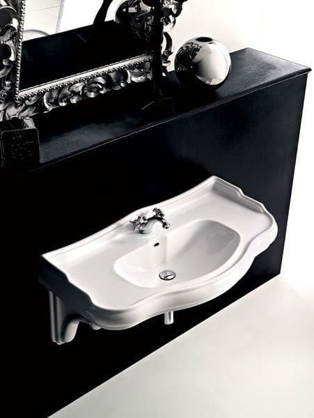 RETRO umywalka ceramiczna 100x54,5cm, biała