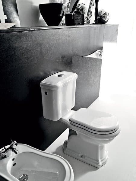 RETRO spłuczka do kompaktu WC, ceramika biała