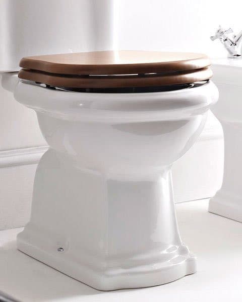 RETRO deska WC orzechowa/chromowana