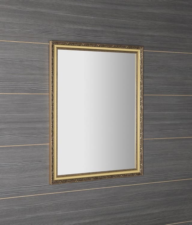 BOHEMIA lustro w drewnianej ramie 686x886mm, złoto