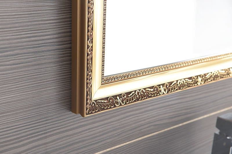 BOHEMIA lustro w drewnianej ramie 686x886mm, złoto