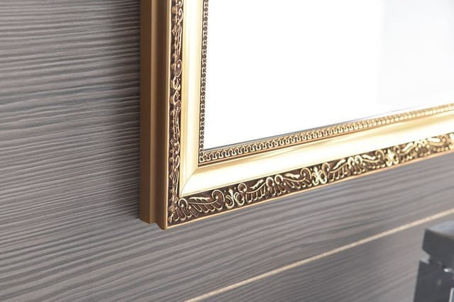 BOHEMIA lustro w drewnianej ramie 686x886mm, złoto